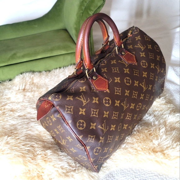 Louis Vuitton Monogram Speedy 35  Authentic Vintage color Brown Used/Pre-Loved - Picture 6 of 17